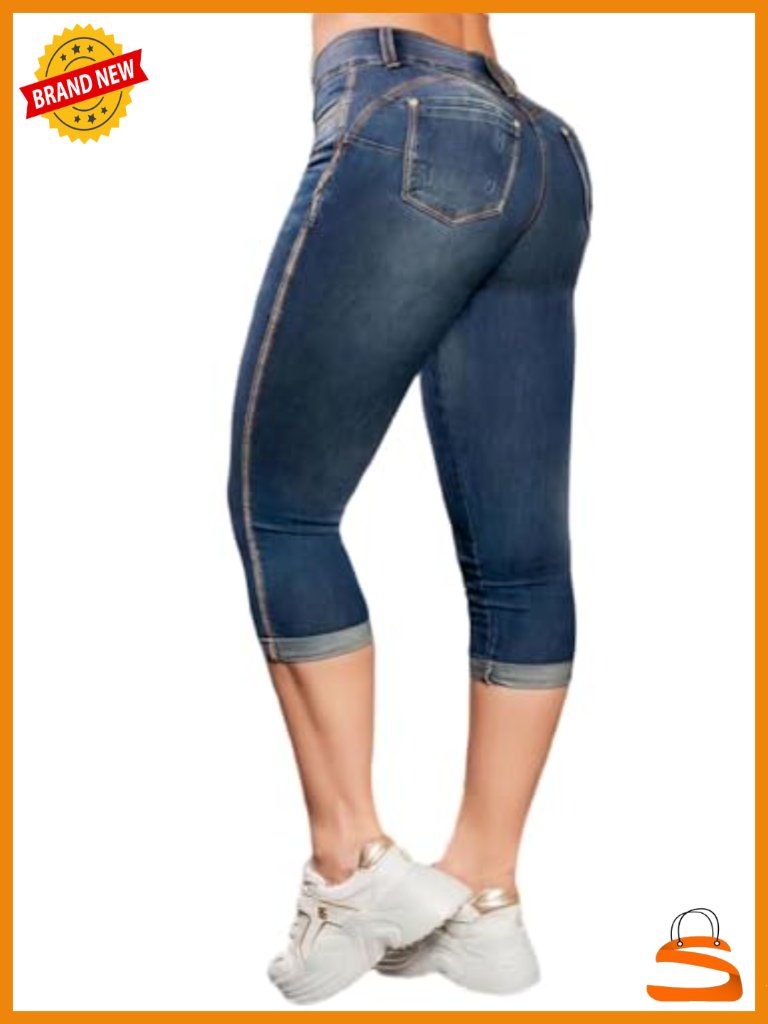 High Waist Capris Jeans For Women Casual Summer Butt Lifting Skinny Denim Capri